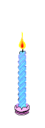 Kerze hellblau