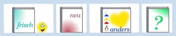 0 Banner - Regal mit 4 Büchern, Zitrone